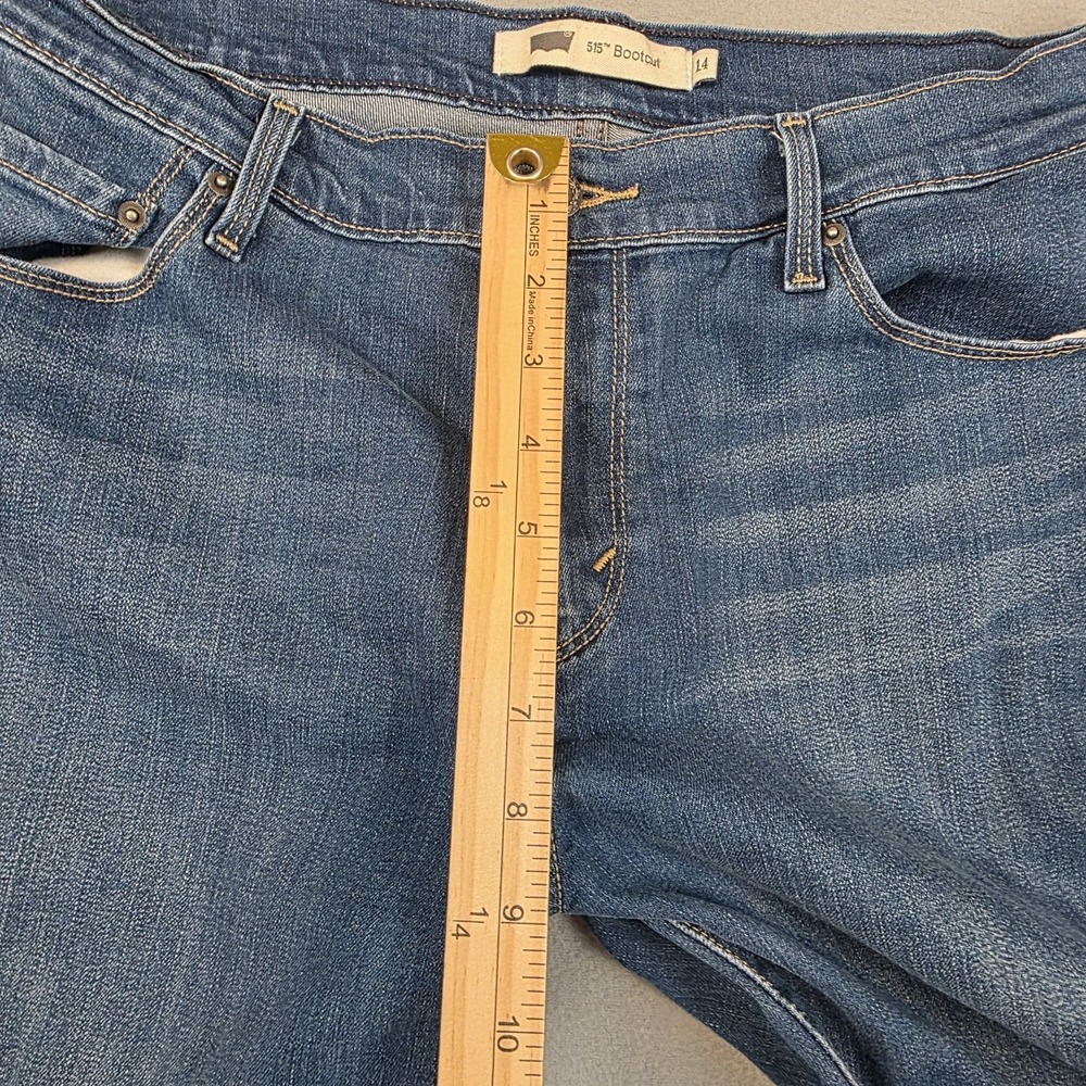 Vintage Levi's 515 Jeans Women 34x30 Low Rise Boot Cut Stretch Size 14 Y2K - Picture 4 of 10